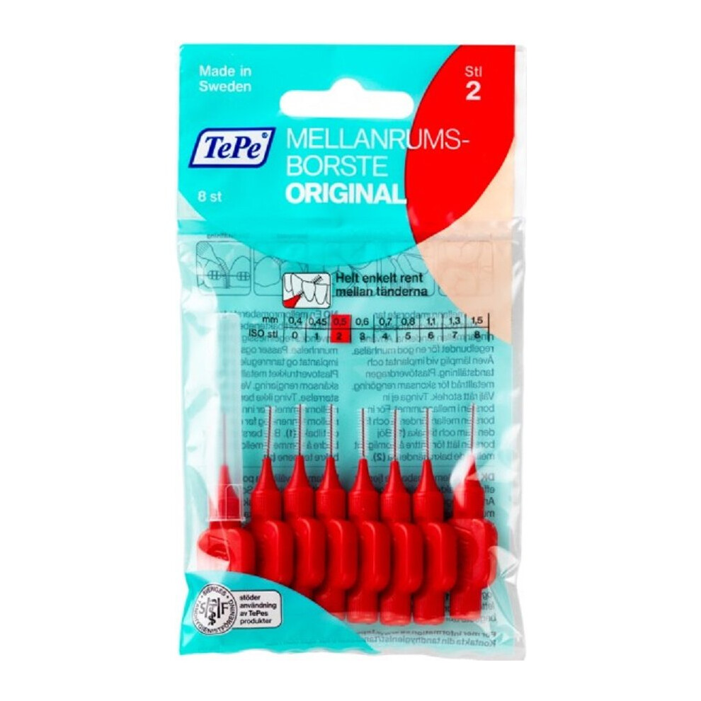 5 x Tepe Interdental Spacer Brush Original 0.5 mm 8 pcs