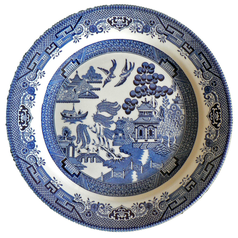 Blue willow 17cm salad side plate Queens by Churchill willow pattern