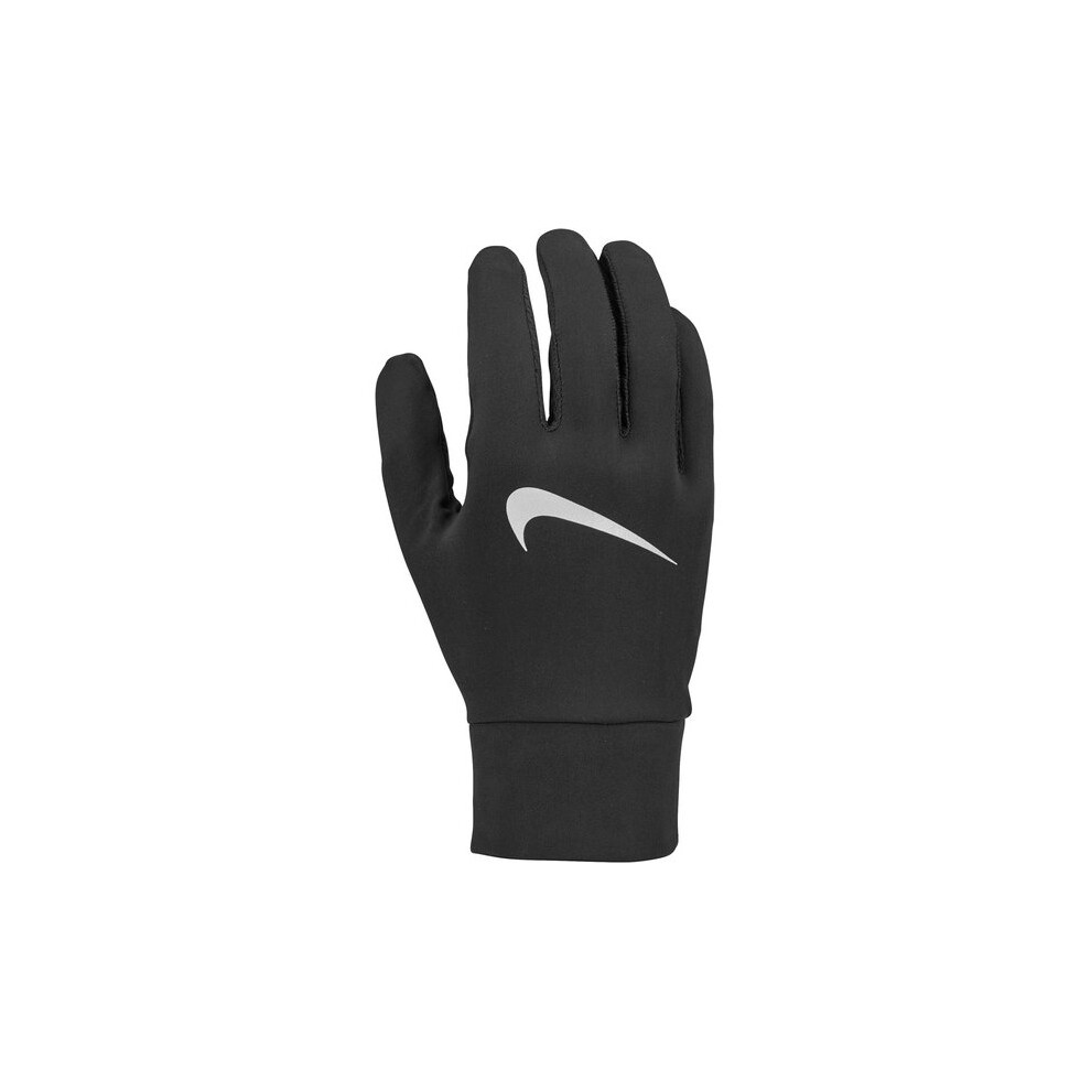 (L, Black/Reflective Silver) Nike Dry Lightweight Mens Tech Gloves 