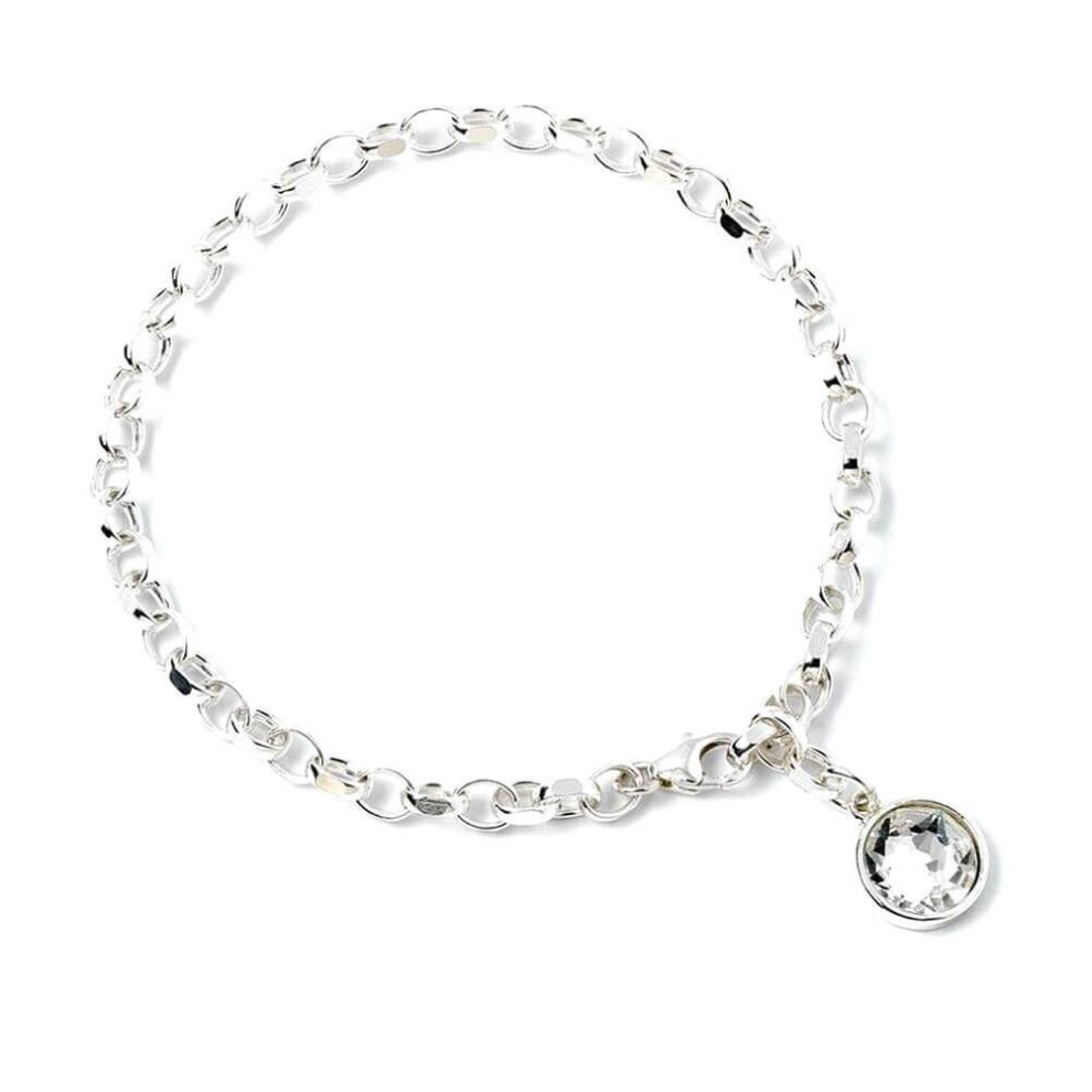 Harry Potter Sterling Silver Charm Bracelet with Swarovski Crystal