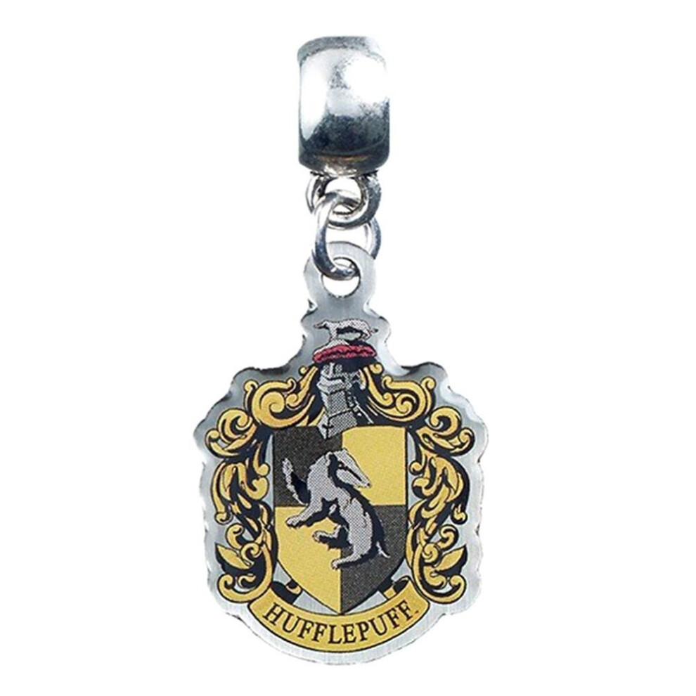 Harry Potter Silver Plated Hufflepuff Crest Slider Charm