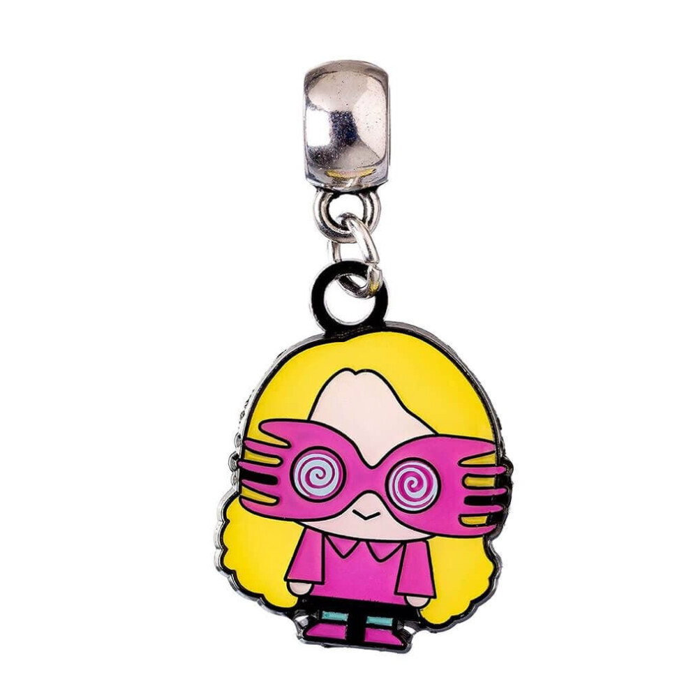 Harry Potter Silver Plated Luna Lovegood Chibi Slider Charm Pink