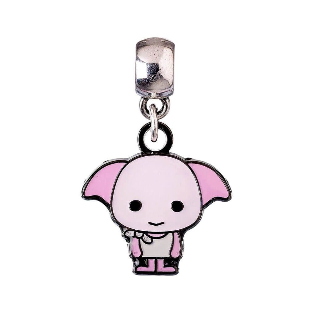 Harry Potter Silver Plated Dobby The House Elf Chibi Slider Charm Pink,Silver