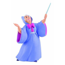 Estatueta Fada Madrinha - BULLY - Cinderela Disney - 11 cm - Roxo e multicolorido