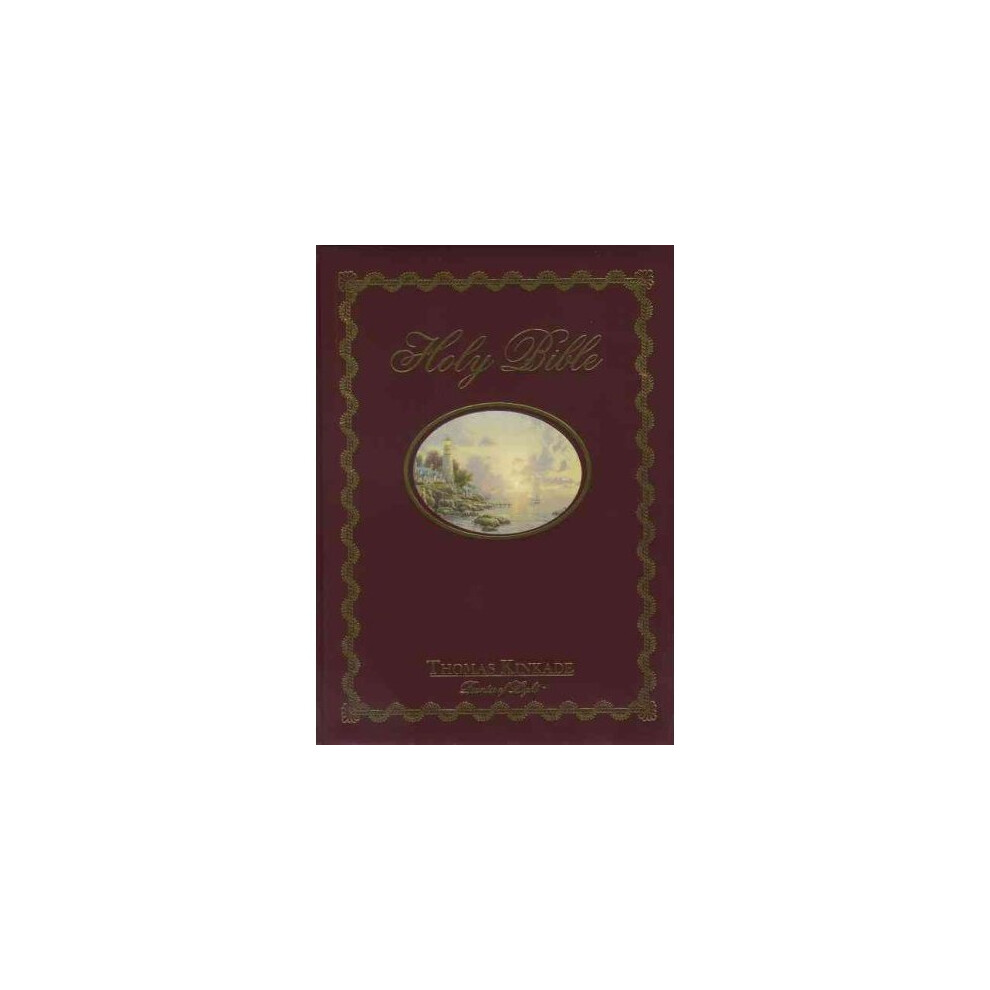 NKJV Lighting the Way Home Family Bible - Red-Letter Edition, Hardcover with Thomas Kinkade Art