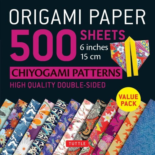 Origami Paper 500 sheets Chiyogami Designs 6 inch 15cm: Instructions for 8 Projects Included