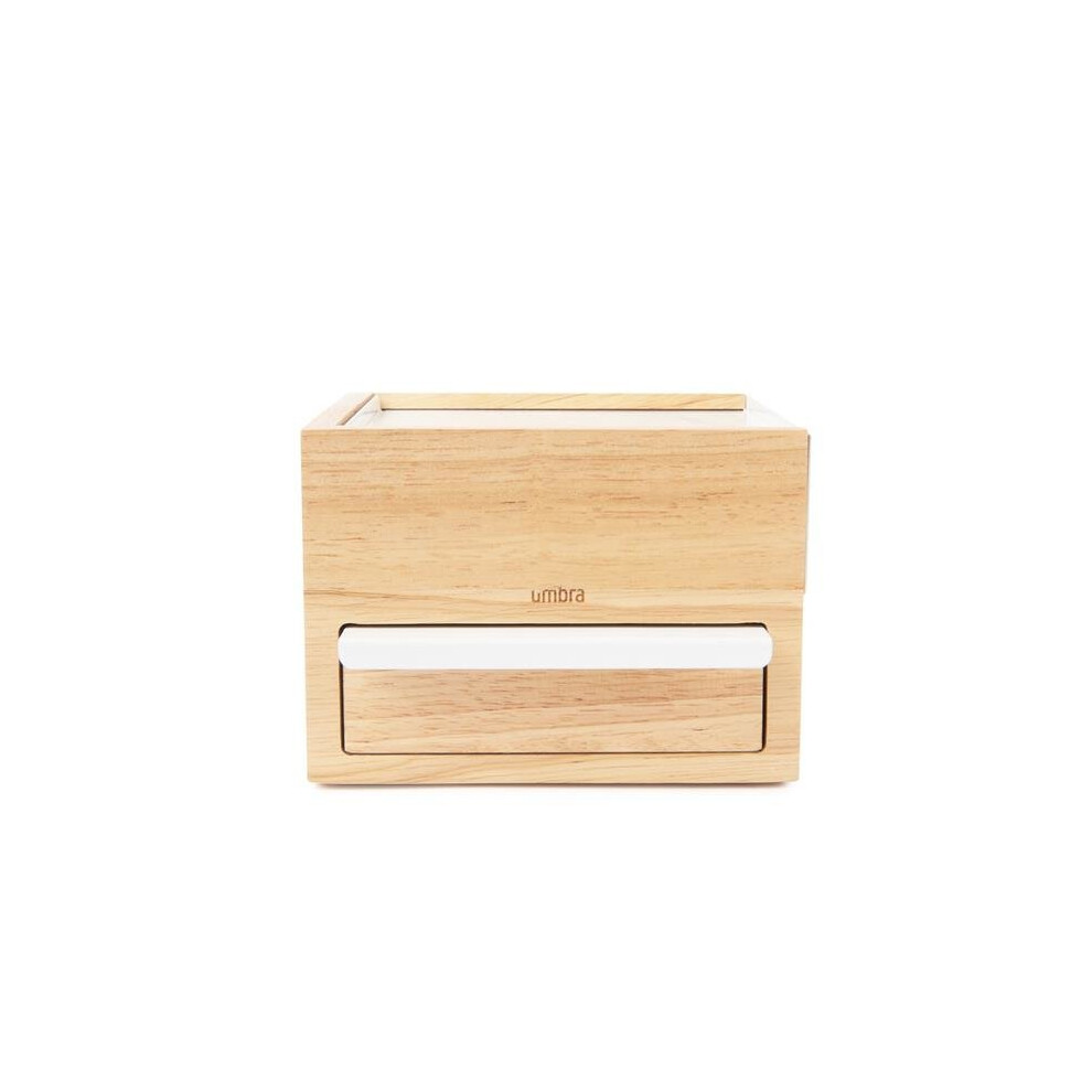 Umbra 1005314-390 Mini Stowit Jewelry Box - White & Natural