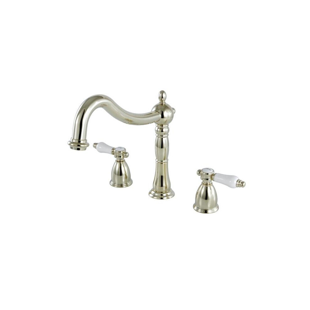 Kingston Brass Ks1342bpl Roman Tub Filler With Lever Handle, Polished Brass 663370435324