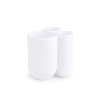 Umbra 023271-660 Touch Toothbrush Holder & Toothpaste Organizer - White