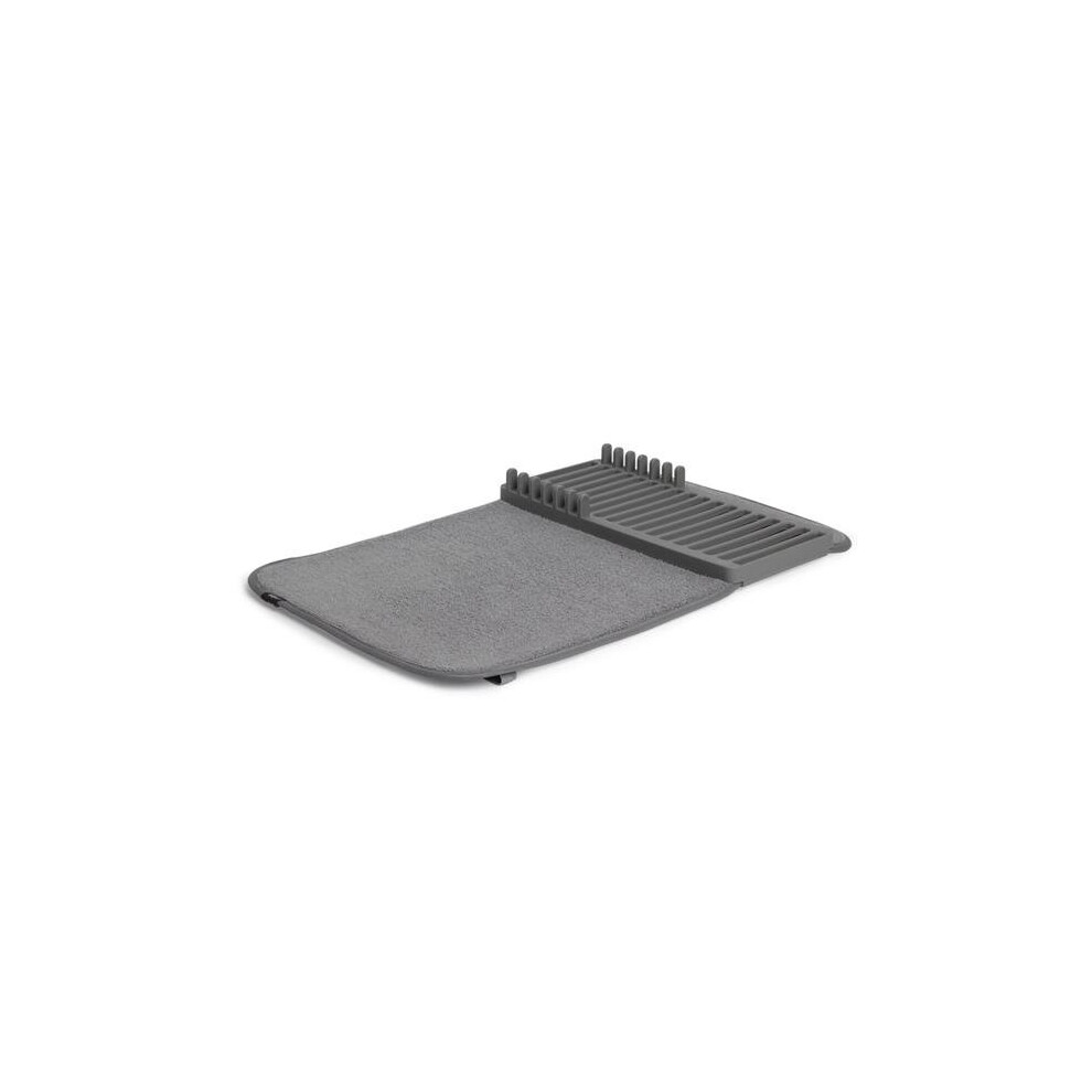 Umbra 1004301-149 UDRY Mini Dish Drying Rack & Microfiber Dish Mat, 20 x 13 in. - Charcoal