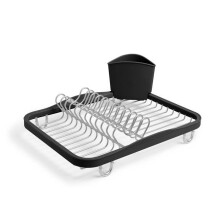 Umbra 330065-744 Sinkin Dish Drying Rack - Black & Smoke