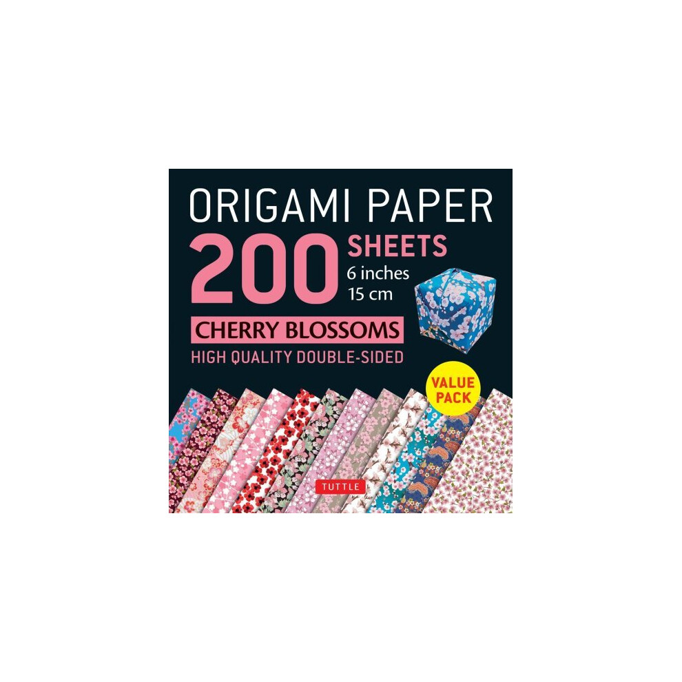 Origami Paper 200 sheets Cherry Blossoms 6 inch (15 cm): Instructions for 8 Projects Included