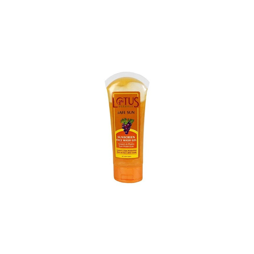 Lotus Herbals Safe Sun Sunscreen Face Wash Gel 80G