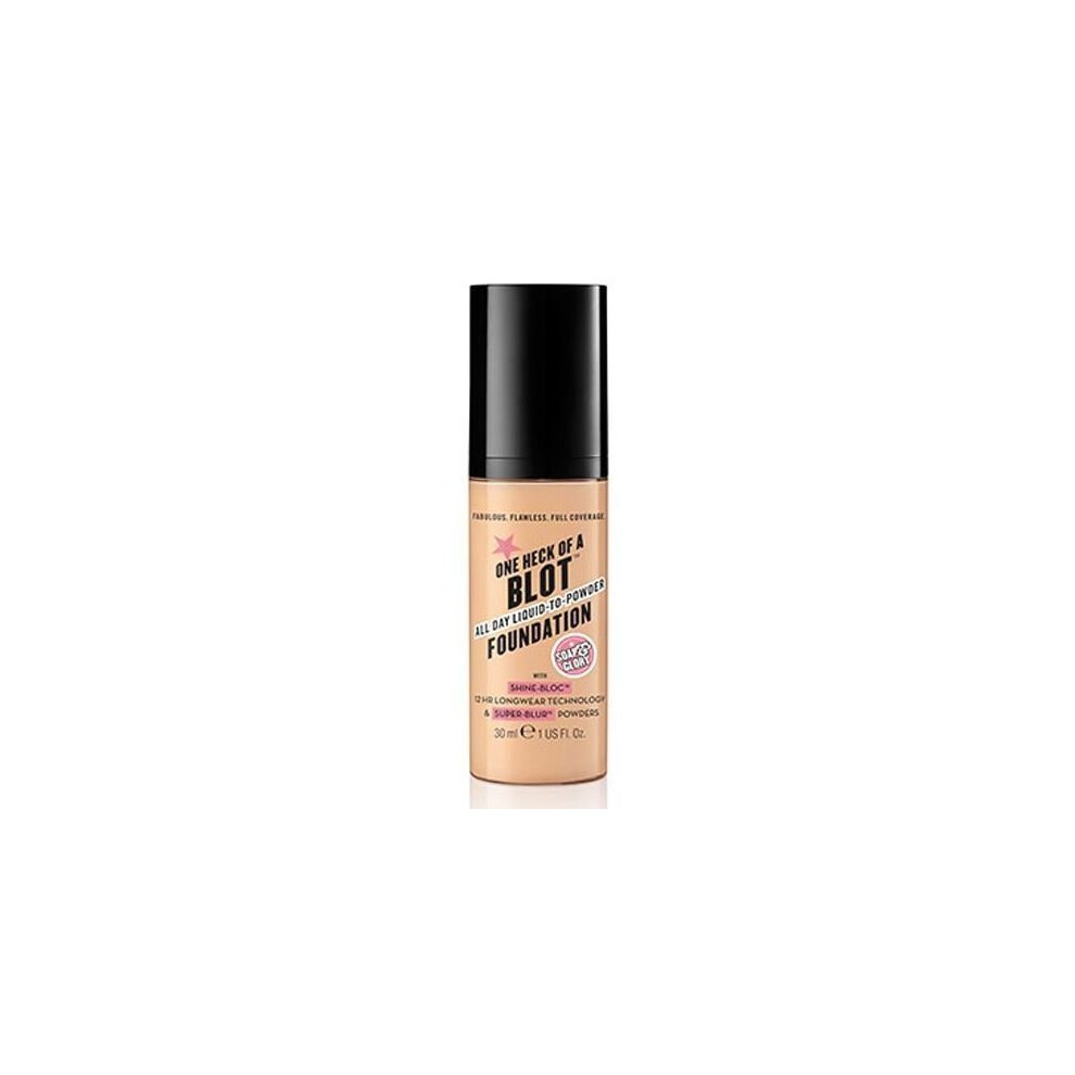 Soap And Glory One Heck Of A Blot All Day Liquid To Powder Foundation For Oily Skin Cool Sand 30Ml