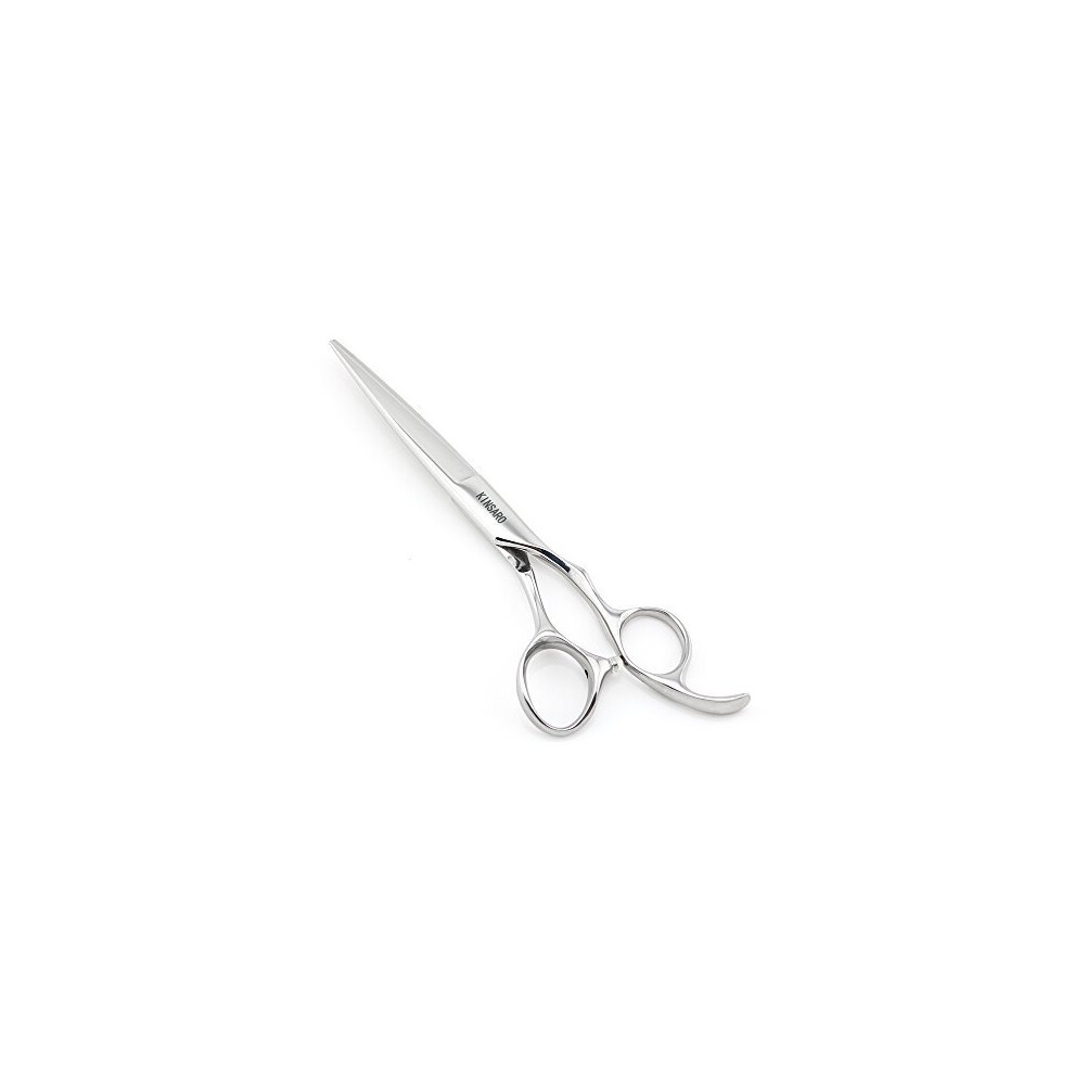 Kinsaro 6 Professional Hair Shears Silvery Blind Hole Hair Scissors Convex Edge Japan 440C