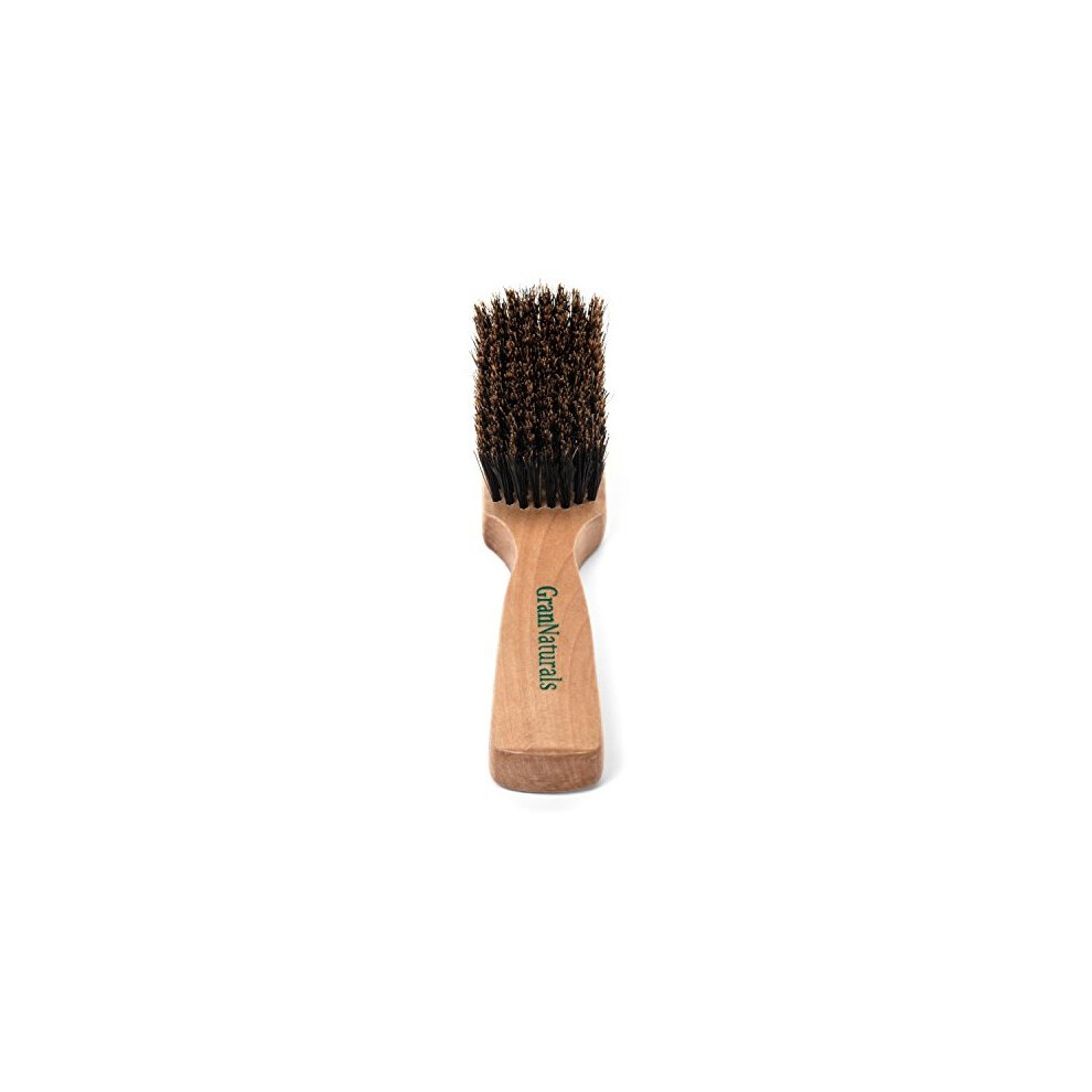 Grannaturals Mens Boar Bristle Hair Brush Natural Wooden Club Style Wave Brush For Men Styling Beard Hairbrush For Fine Thin Or Thick Hair