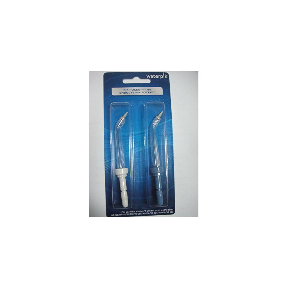Brand NEW WaterPik PP 100E Pik Pocket Replacement Tips for Model WP100 450 360 with 2 Tips