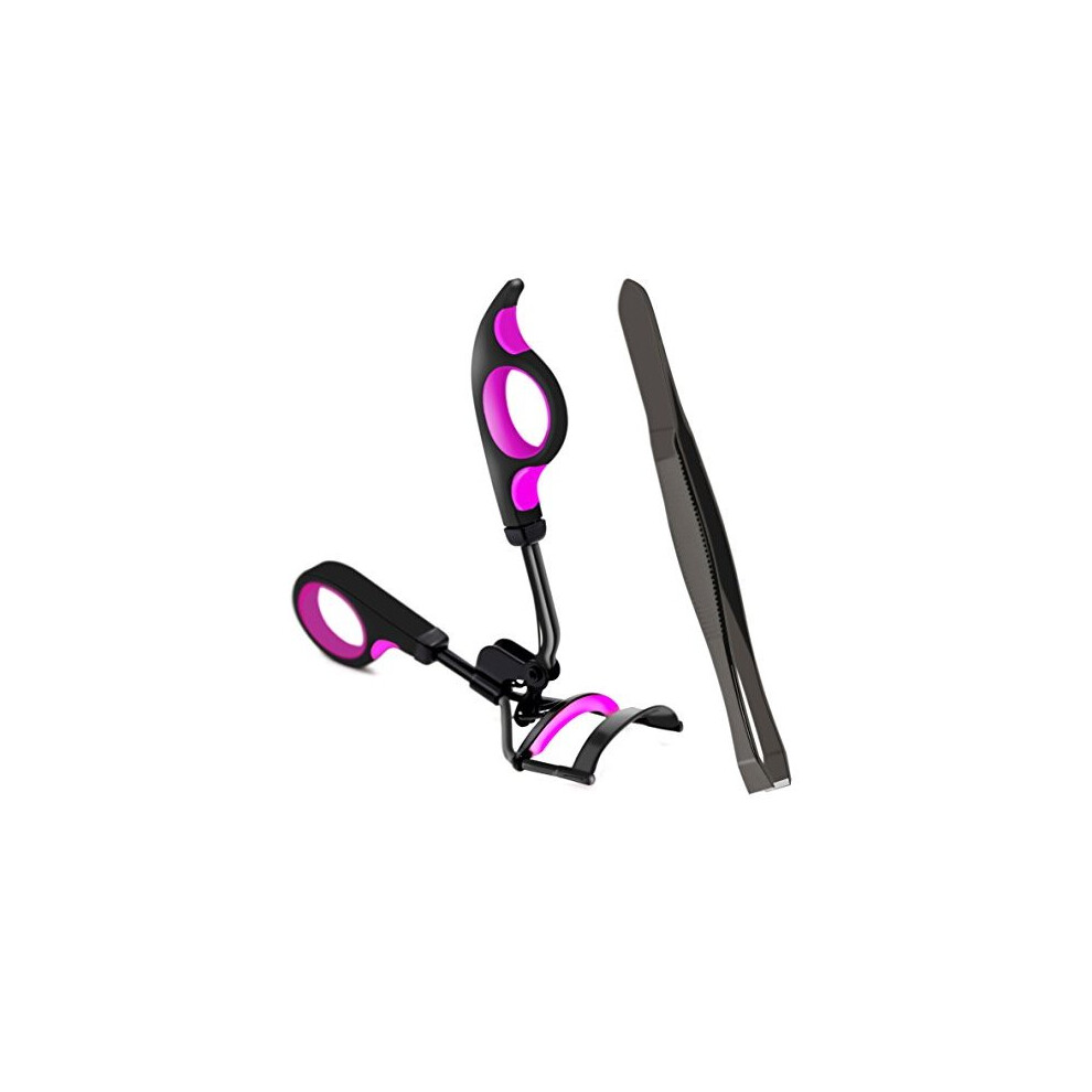 Inspirations Durable Eyelash Curler Beauty Tool Plus Precision Eyebrow Tweezers