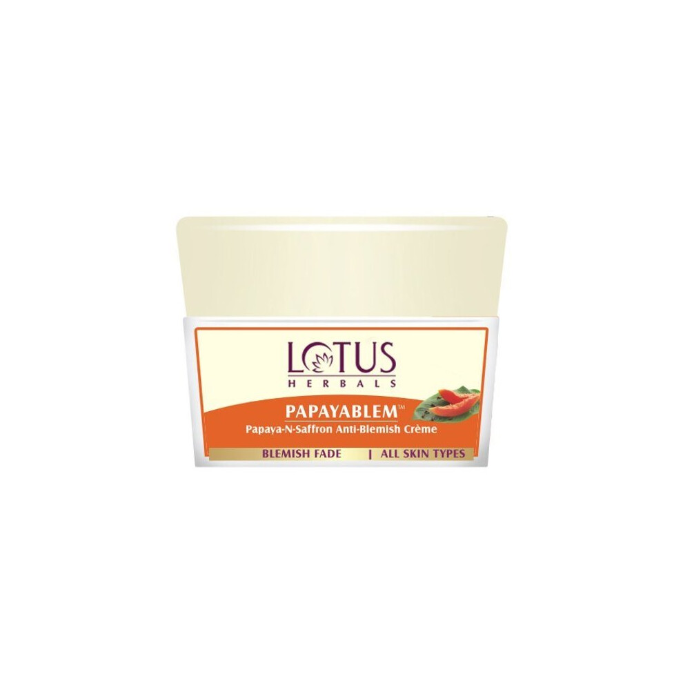 Papayablem Papaya N Saffron Anti Blemish Creme 50G Blemish Fade All Skin Types Ship From Uk By Lotus Herbals
