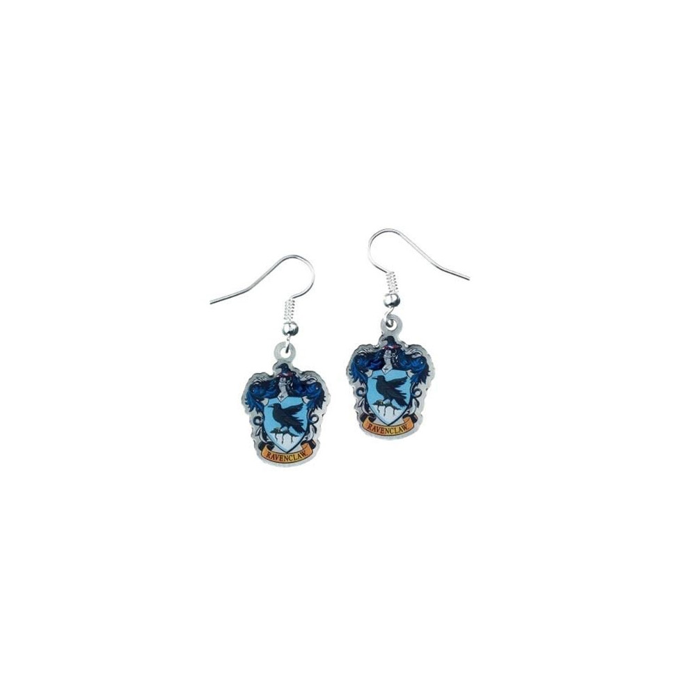 Harry Potter Silver Plated Ravenclaw Crest Drop Earrings