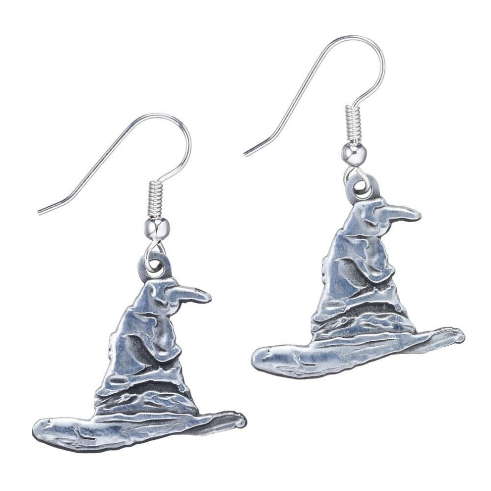 Harry Potter Silver Plated Sorting Hat Drop Earrings