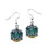 Harry Potter Harry Potter Silver Plated Slytherin Crest Drop Earrings 1