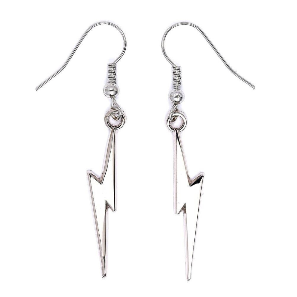 Harry Potter Silver Plated Lightning Bolt Earrings