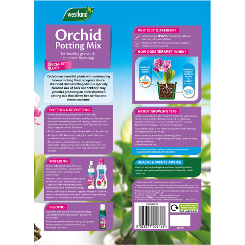 Westland Westland Orchid Potting Compost Mix Enriched with Seramis 4L 1