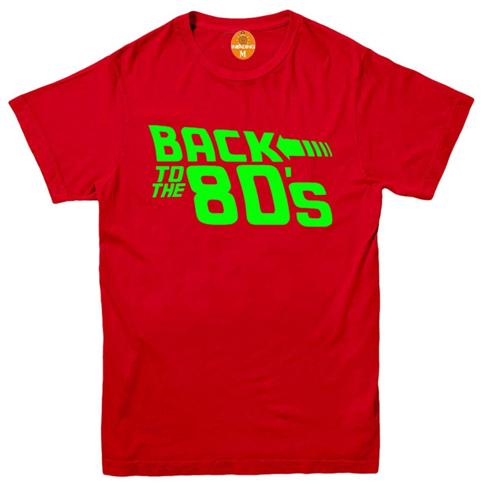 Photos - Fancy Dress  Back To The 80's T-Shirt - (S, RED)