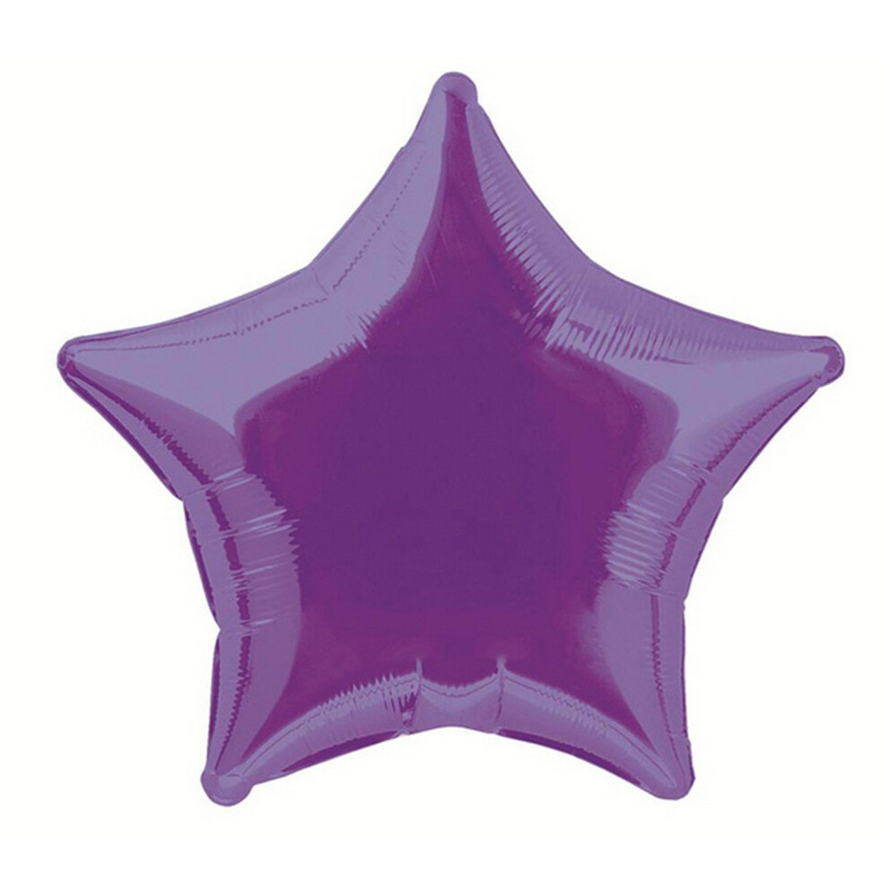 (One Size, Deep Purple) Unique Party 20 Inch Star Shaped Foil Balloon