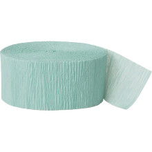 (One Size, Seafoam) Unique Party Crepe Streamer Roll (81ft)