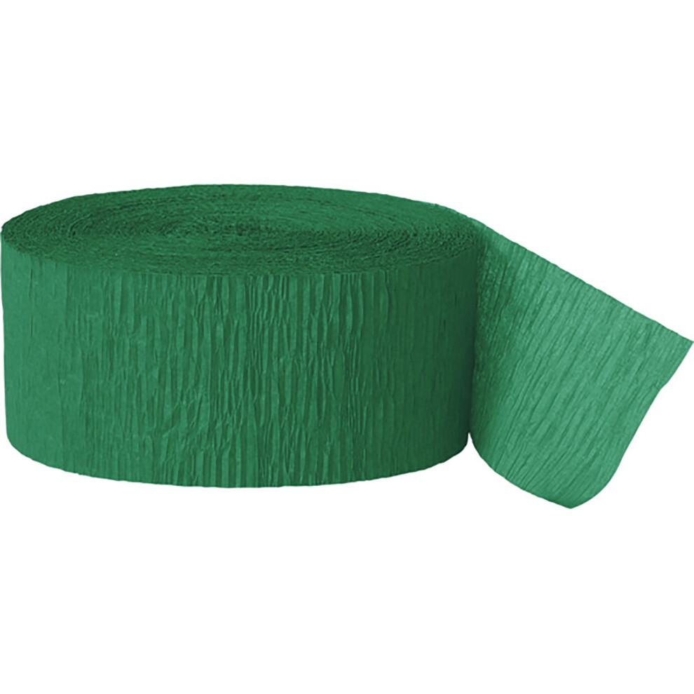 (One Size, Emerald Green) Unique Party Crepe Streamer Roll (81ft)