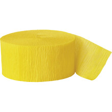 (One Size, Yellow) Unique Party Crepe Streamer Roll (81ft)
