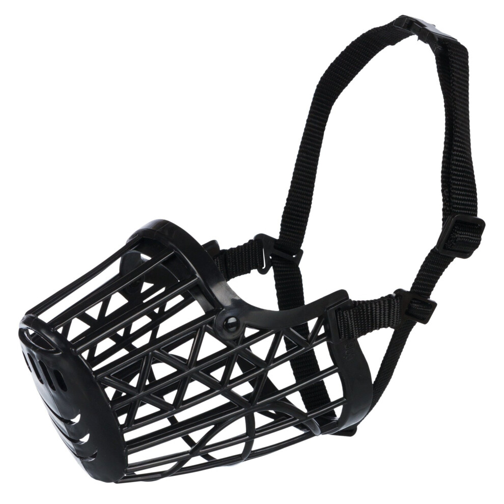 (L, Black) Trixie Plastic Dog Muzzle