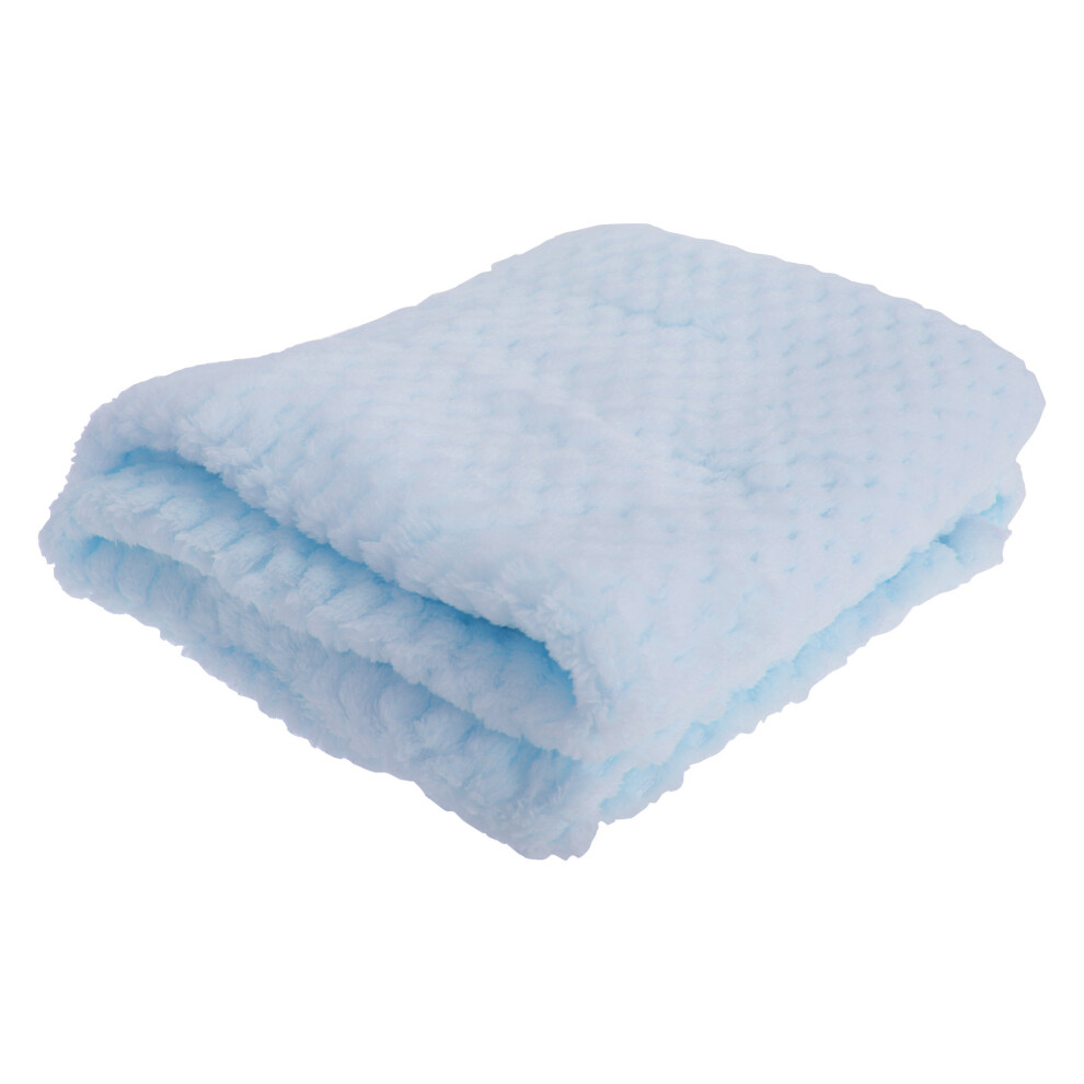 (75 x 90cm, Sky Blue) Baby Boys/Girls Supersoft Waffle Textured Blanket