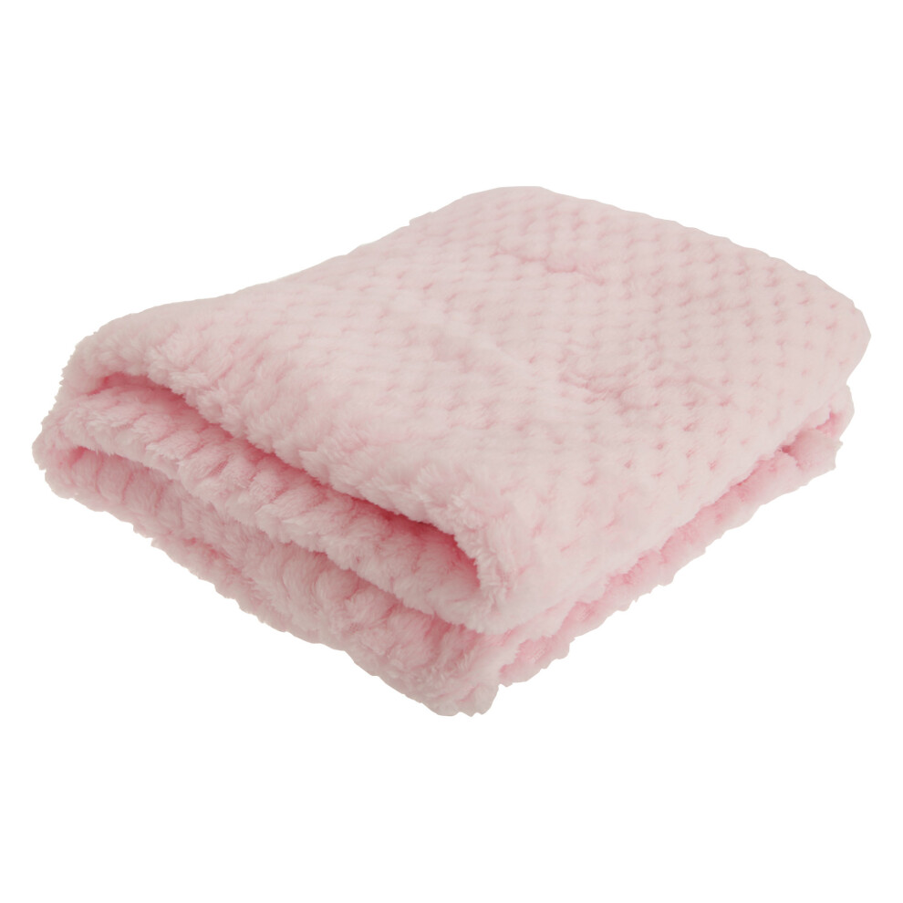 (75 x 90cm, Pink) Baby Boys/Girls Supersoft Waffle Textured Blanket