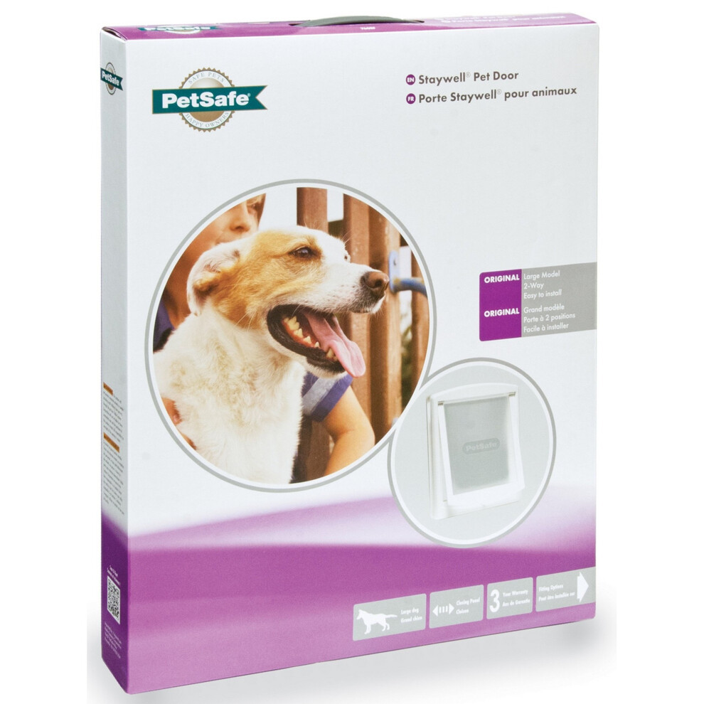 (Large, White) Petsafe Staywell Original 2 Way Pet Door