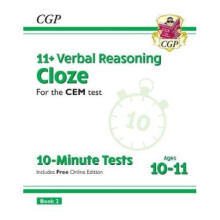 New 11+ CEM 10-Minute Tests: Verbal Reasoning Cloze - Ages 10-11 Book 2 (with Online Edition)