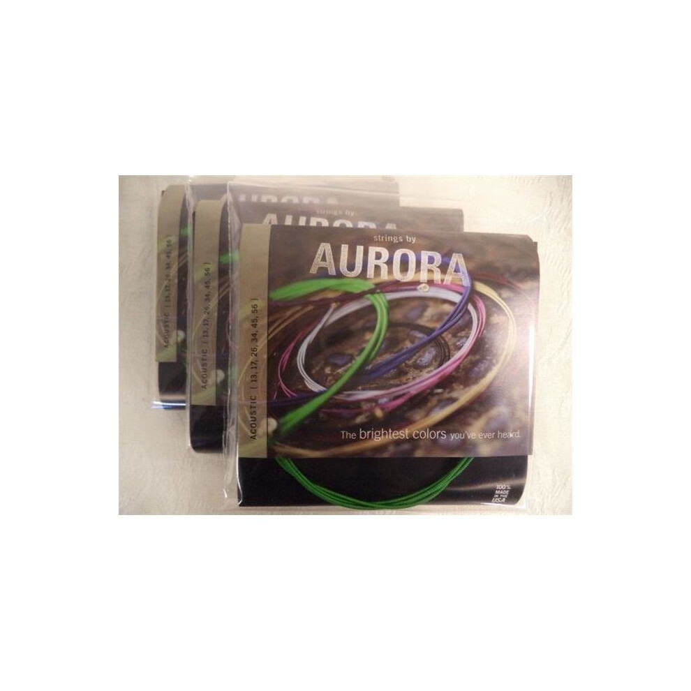 Aurora AURLUMGRNA-10 Premium Acoustic 10 Gauge Guitar Strings Light, Luminescent Green