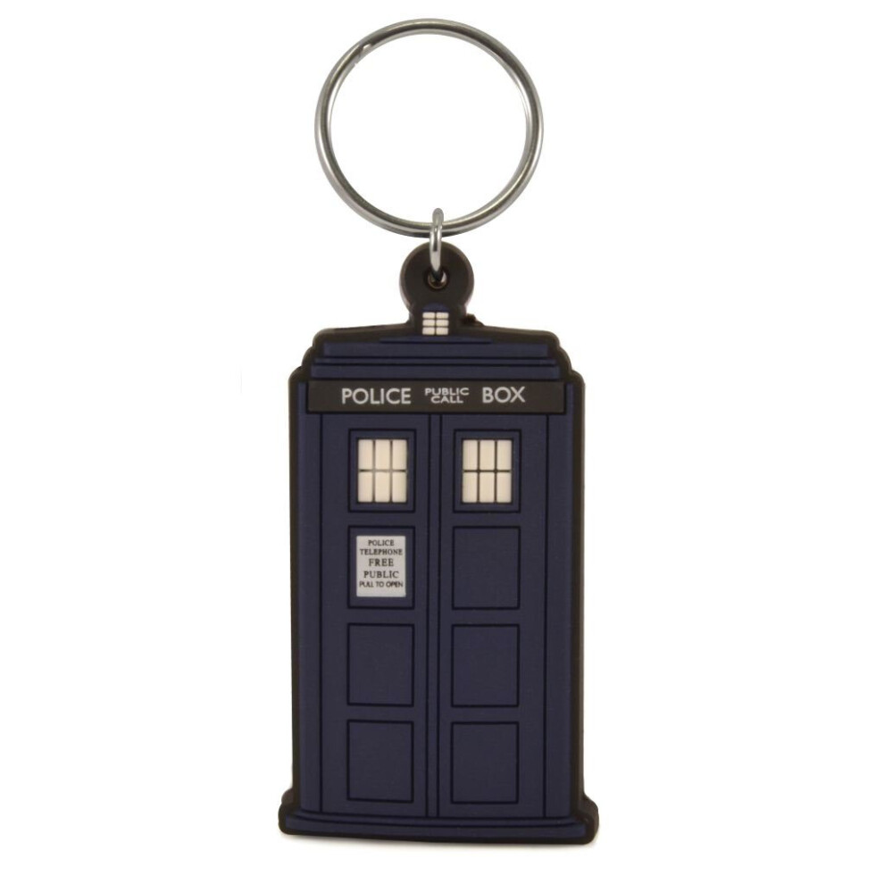 Doctor Who Tardis Rubber Keyring Blue