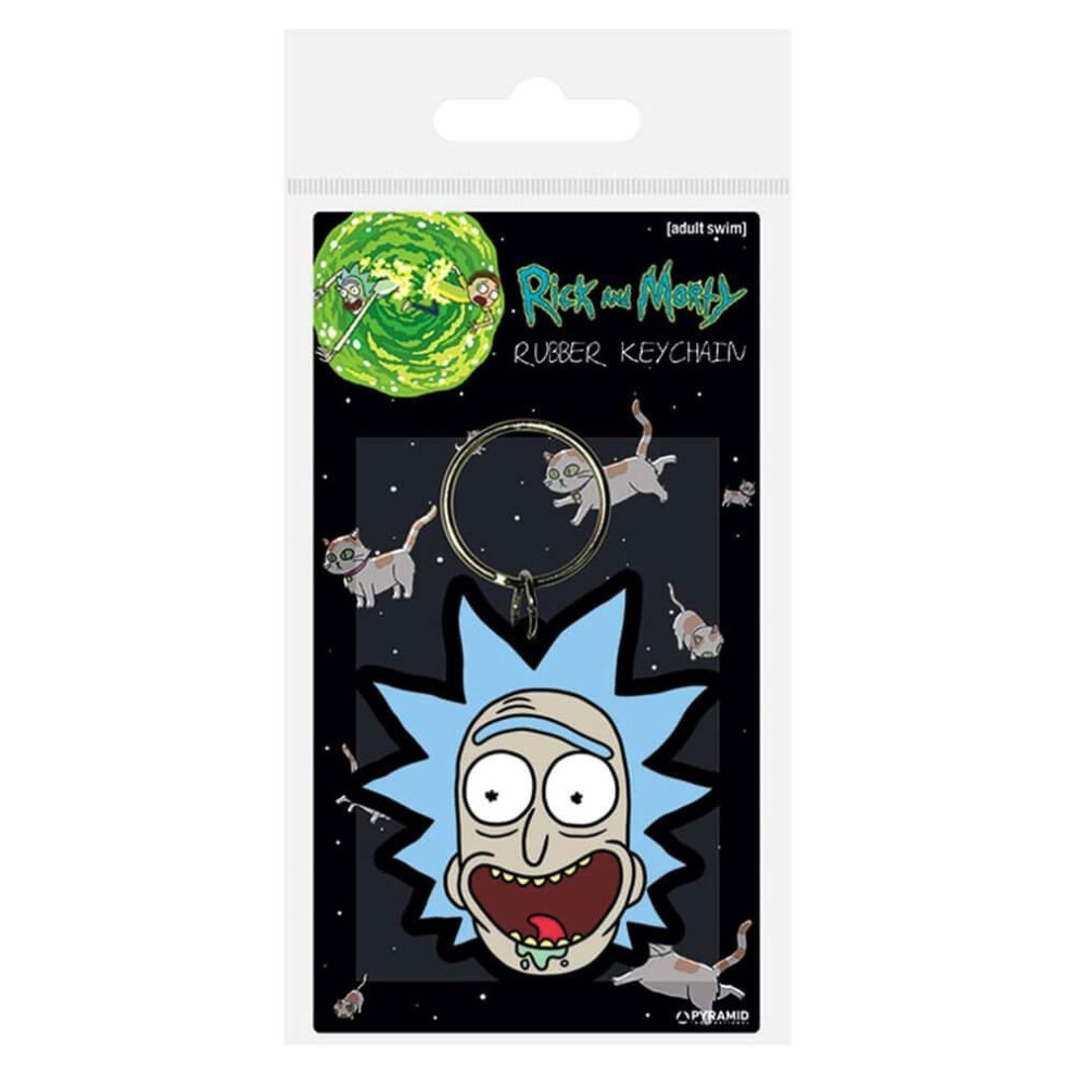 Rick And Morty Rick Rubber Keyring Multicoloured