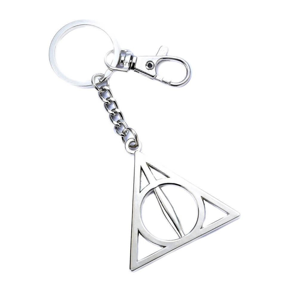 Harry Potter Silver Plated Deathly Hallows Keyring