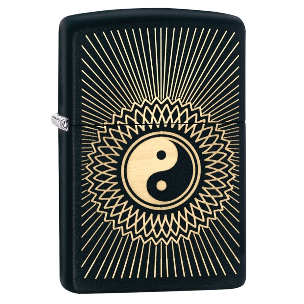 Yin Yang Black Matte Zippo Lighter