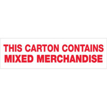Box Partners T902P10 2 in. x 110 yds.- Mixed Merchandise Pre-Printed Carton Sealing Tape