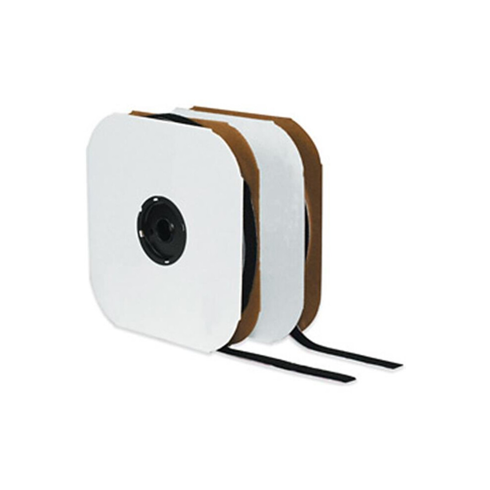 Box Partners Vel112 .75 In. X 75 Foot- Loop- Black Cloth Tie Tape- Individual Strips 841436064743