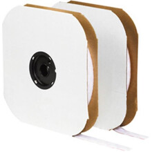 Box Partners VEL110 .62 in. x 75 foot- Loop- White Cloth Tie Tape- Individual Strips