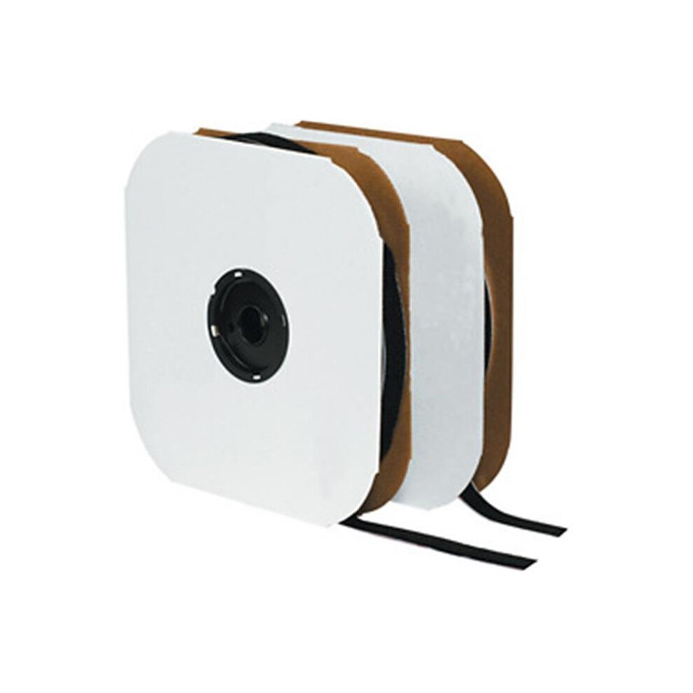 Box Partners Vel111 .75 In. X 75 Foot- Hook- Black Cloth Tie Tape- Individual Strips 841436064736