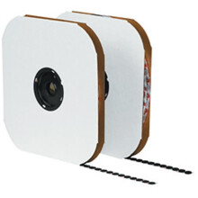 Box Partners VEL121 .50 in.- Hook- Black Cloth Tie Tape- Individual Dots