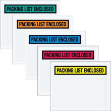 Tape Logic PL434 10 x 12 in. 2 Mil Poly Orange Packing List Enclosed Envelopes