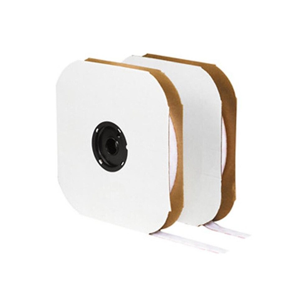 Box Partners Vel113 .75 In. X 75 Foot- Hook- White Cloth Tie Tape- Individual Strips 841436064750